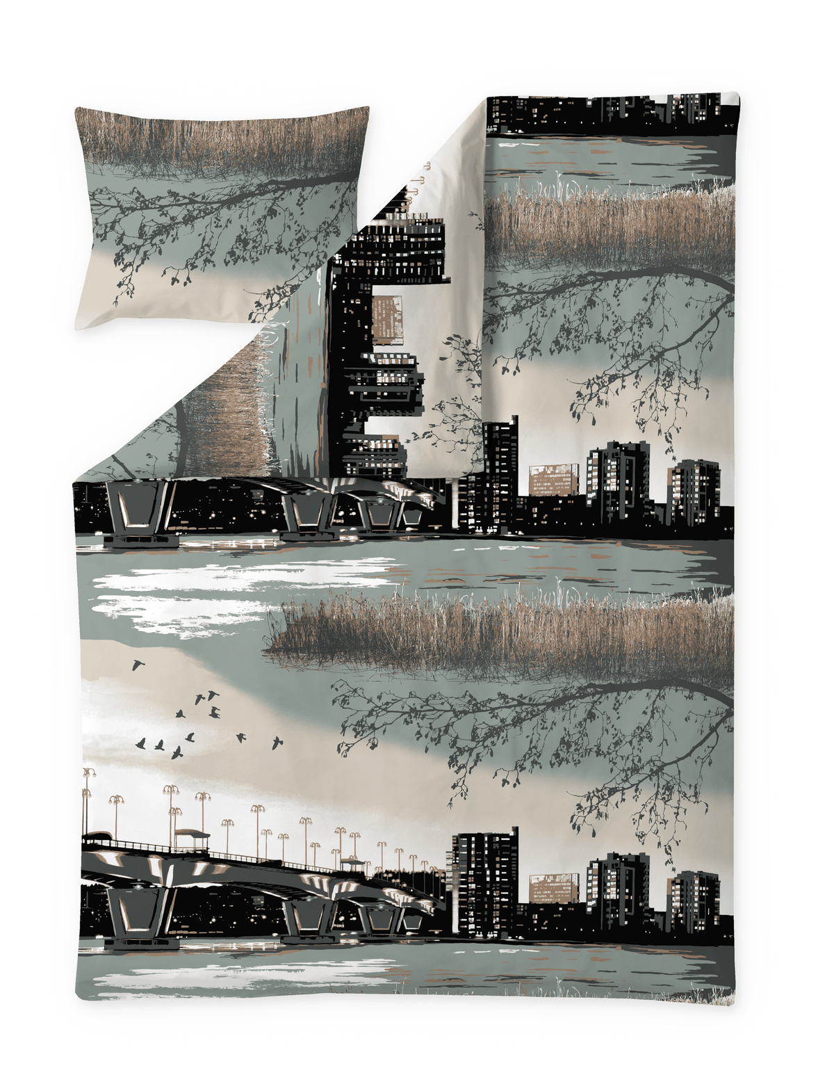 108698-7010; Vallila Jyväskylä-pussilakanasetti / 150x210 cm