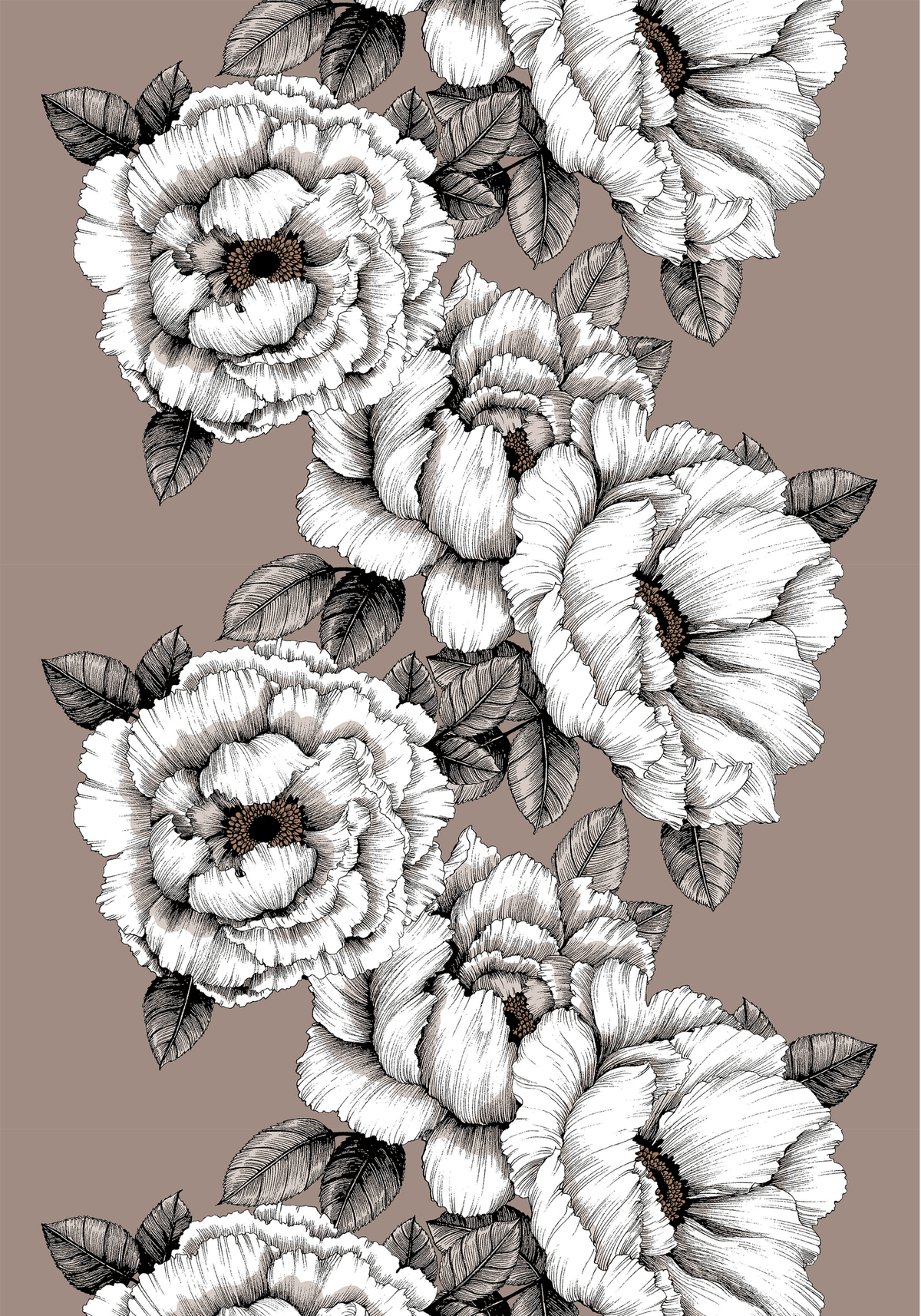 3013-110951-1102CF; Vallila Alma-vahakangas 145 cm Mokka / 145 cm