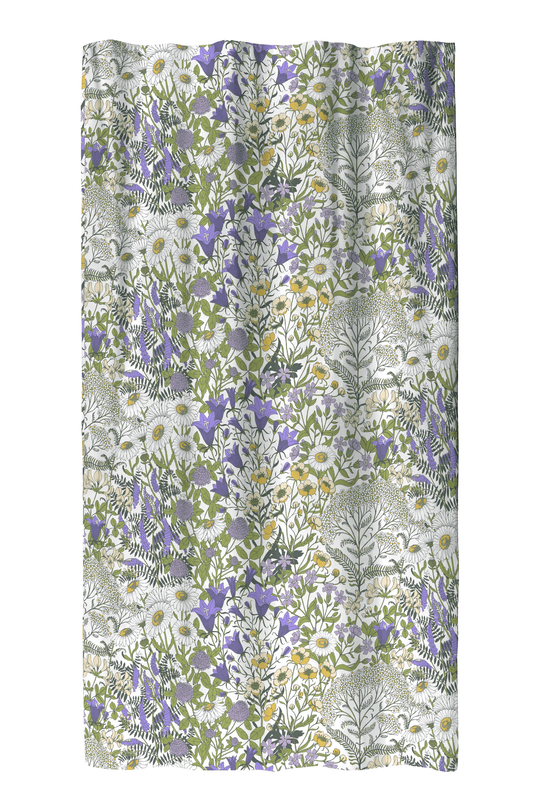 109006-6301; Vallila Ahomaa-verho Sininen-valkoinen / 140x240 cm 