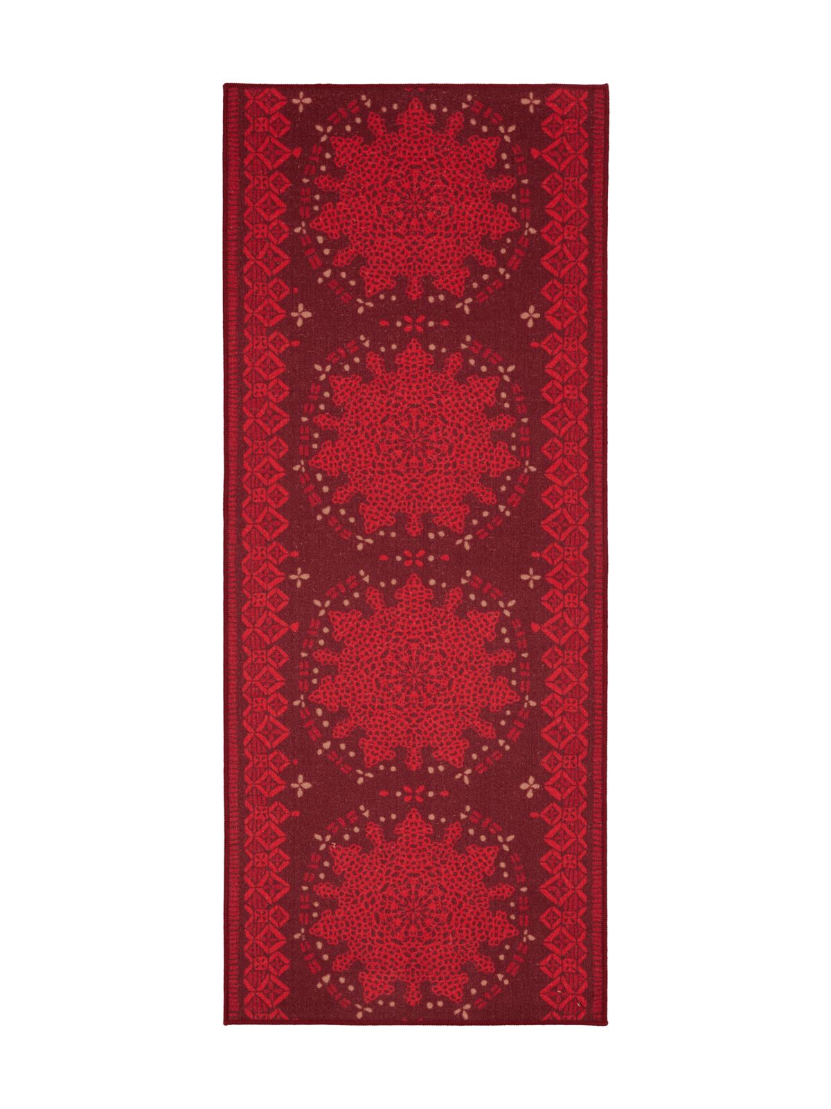 109351-4800; Vallila Elviira-käytävämatto Punainen / 80x300 cm 