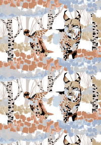 23310-101305-1060FA; Vallila Ilves-kangas 150 cm Beige / Sininen / 150 cm 