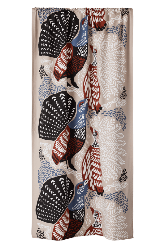 23310-42635-1060CU; Vallila Metsänvartijat-verho Beige / Sininen / 140x250 cm 