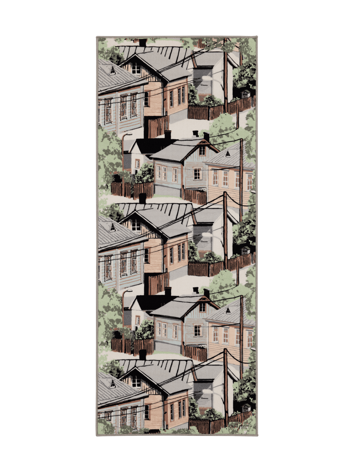 109078-7100; Vallila Naapurusto-käytävämatto Mintunvihreä / 80x200 cm 