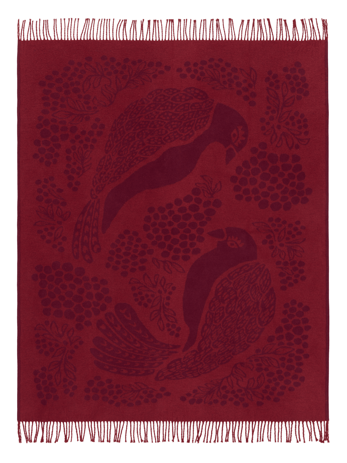109386-4900_2; Vallila Viserrys-huopa Viininpunainen / 125x170 cm 