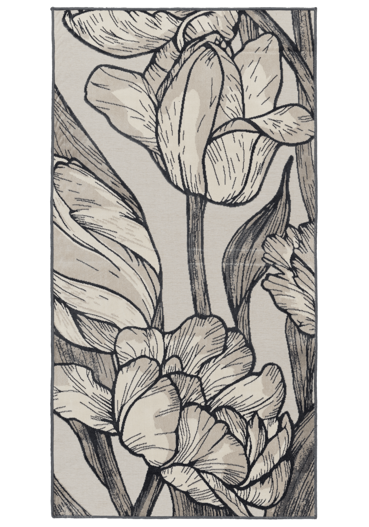 109415-9100; Vallila Kukoistus-käytävämatto Vaaleanharmaa / 80x150 cm 