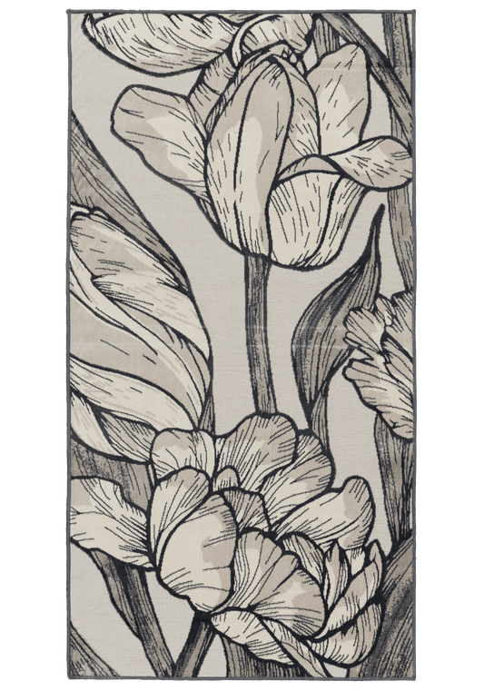 109415-9100; Vallila Kukoistus-käytävämatto Vaaleanharmaa / 80x150 cm 