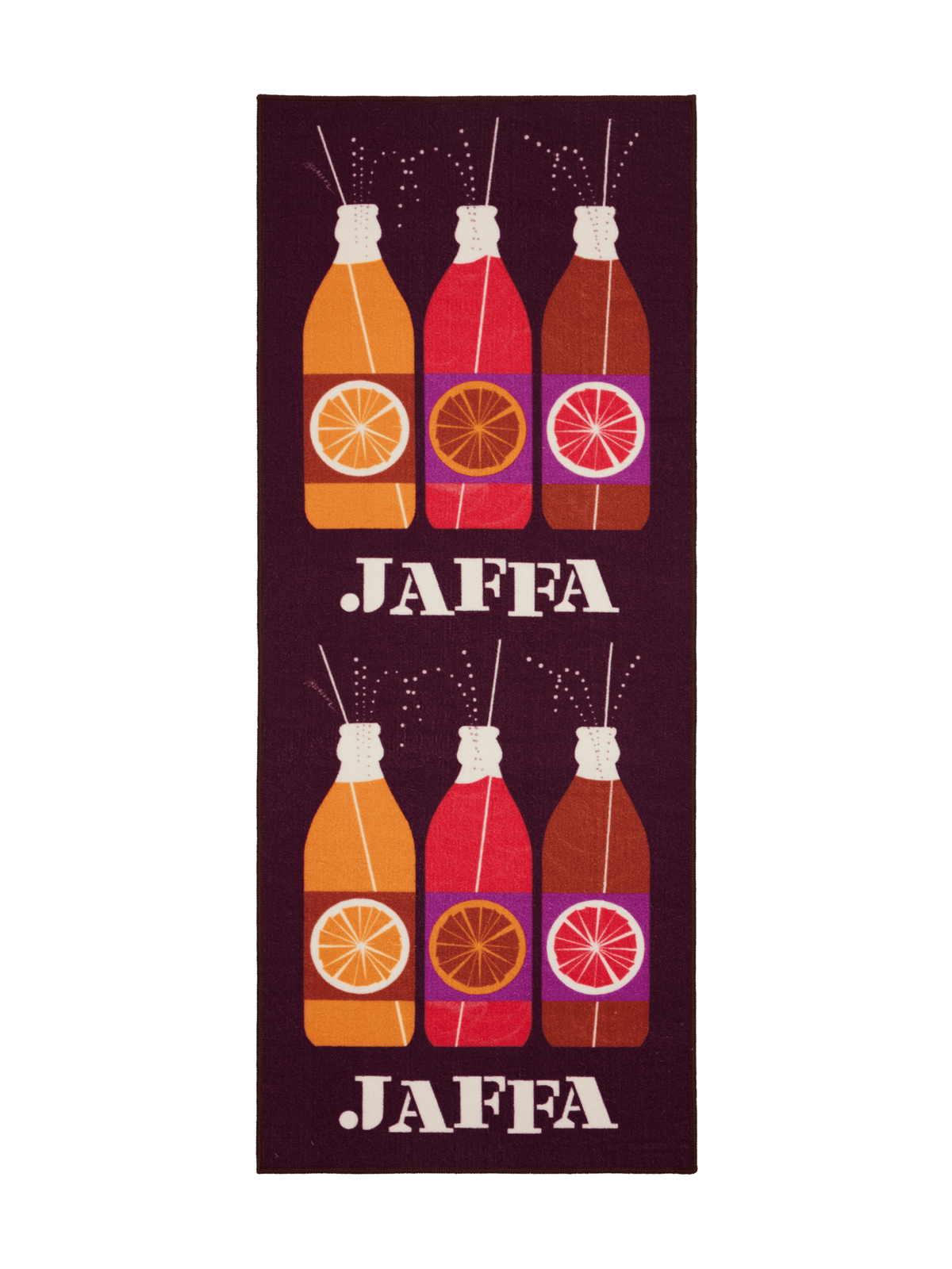108739-4900; Vallila Jaffa-käytävämatto Viininpunainen / 80x200 cm 