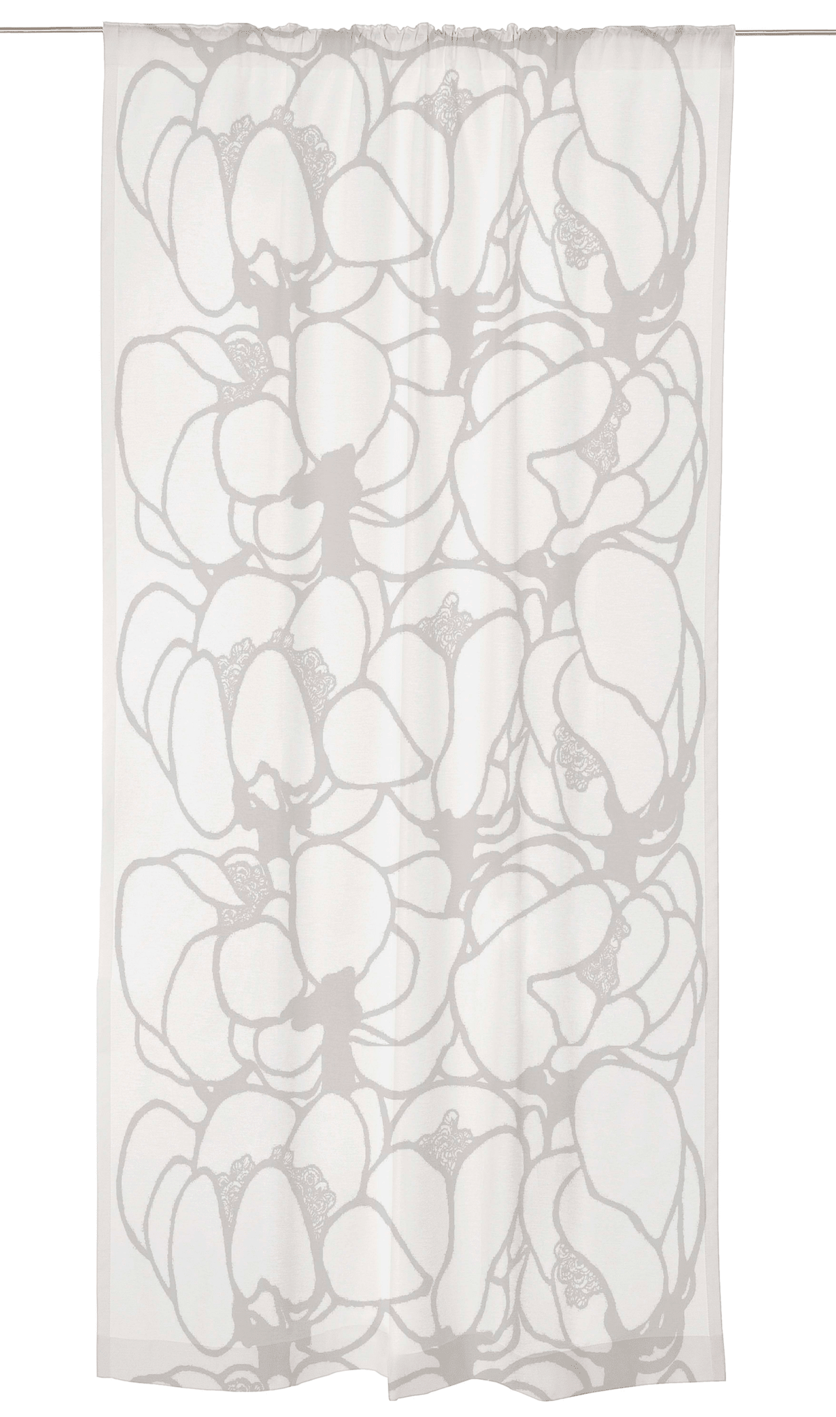 107217-163; Vallila Makeba-valoverho Valkoinen / 140x250 cm 