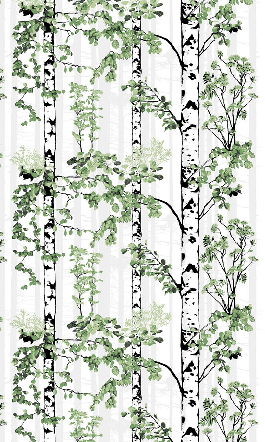 108855-7303; Vallila Luontopolku-vahakangasliina Sammaleenvihreä / 140x250 cm 