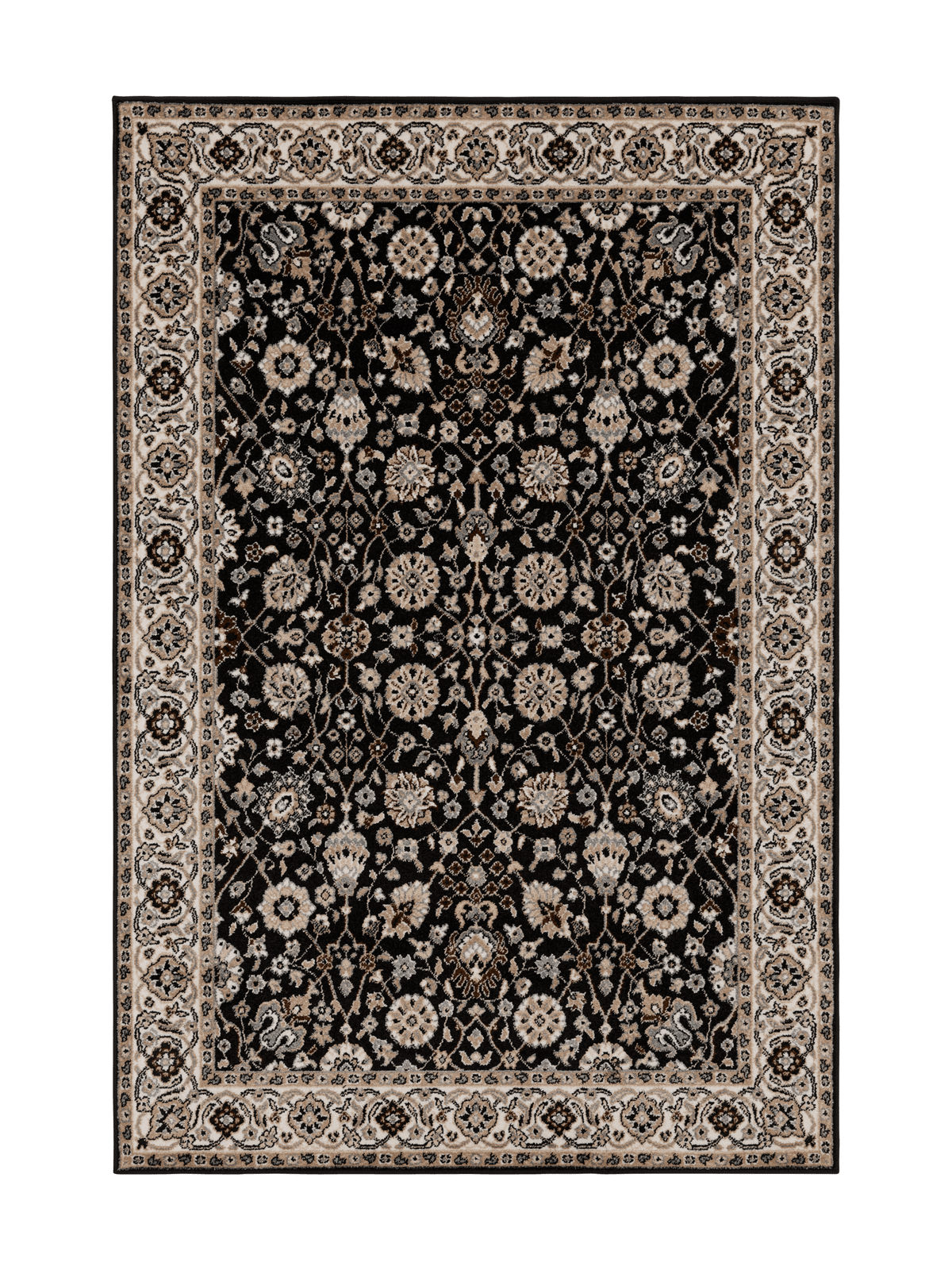 109270-9910; Vallila Kaneli-matto Musta-beige / 133x190 cm 