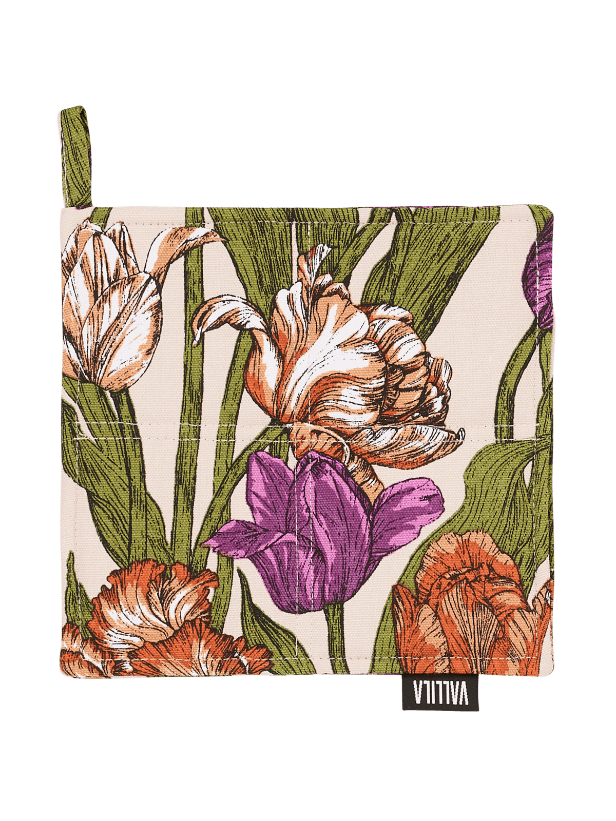 109317-3750; Vallila Kukoistus-patalappu 2 kpl Terra-violetti / 20x20 cm 