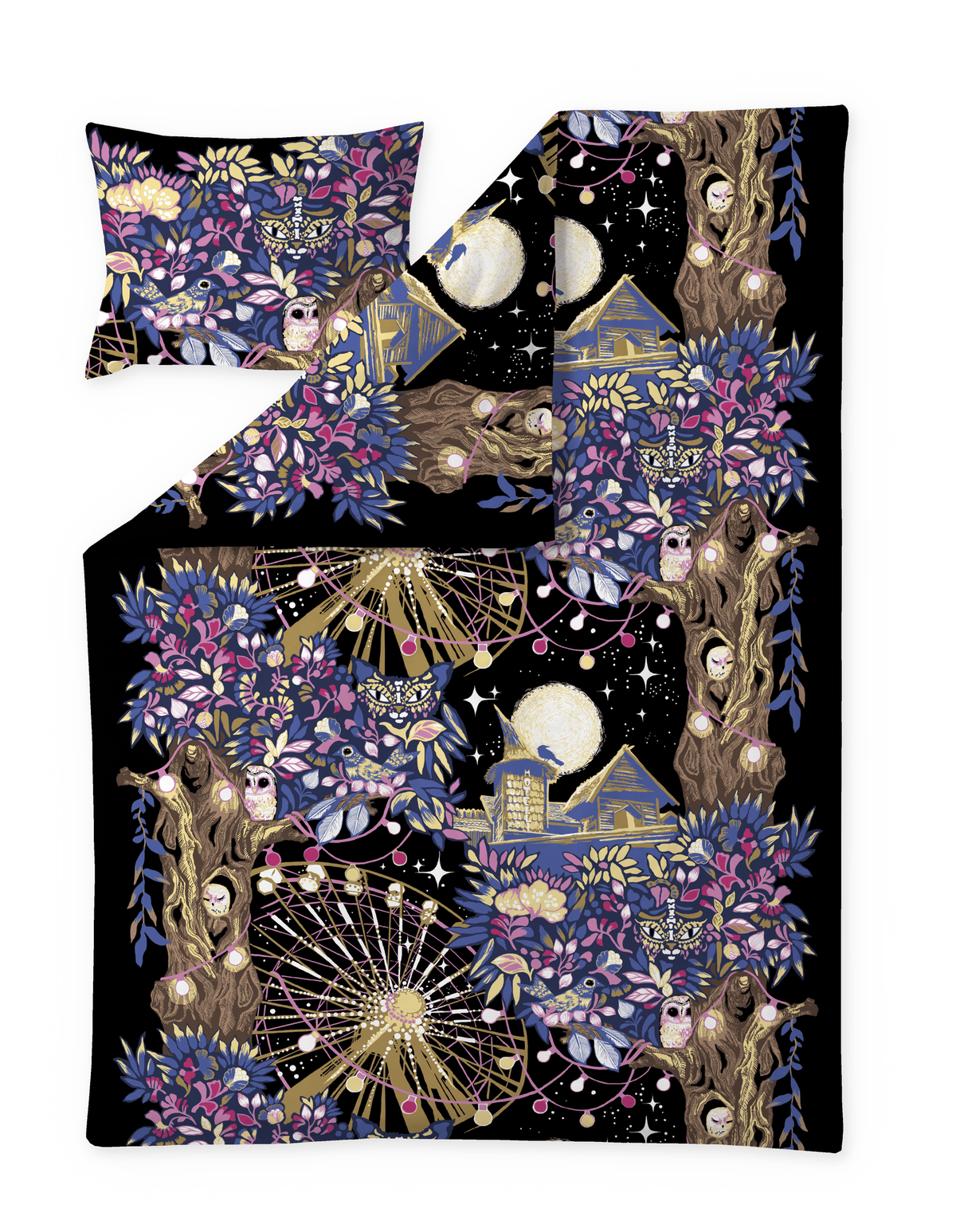 109413-8000; Vallila Ihmeiden ilta -pussilakanasetti Monivärinen / 150x210 cm 