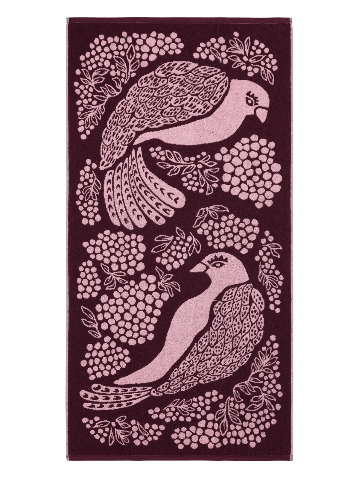 108999-4900; Vallila Viserrys-pyyhe Viininpunainen / 70x140 cm 