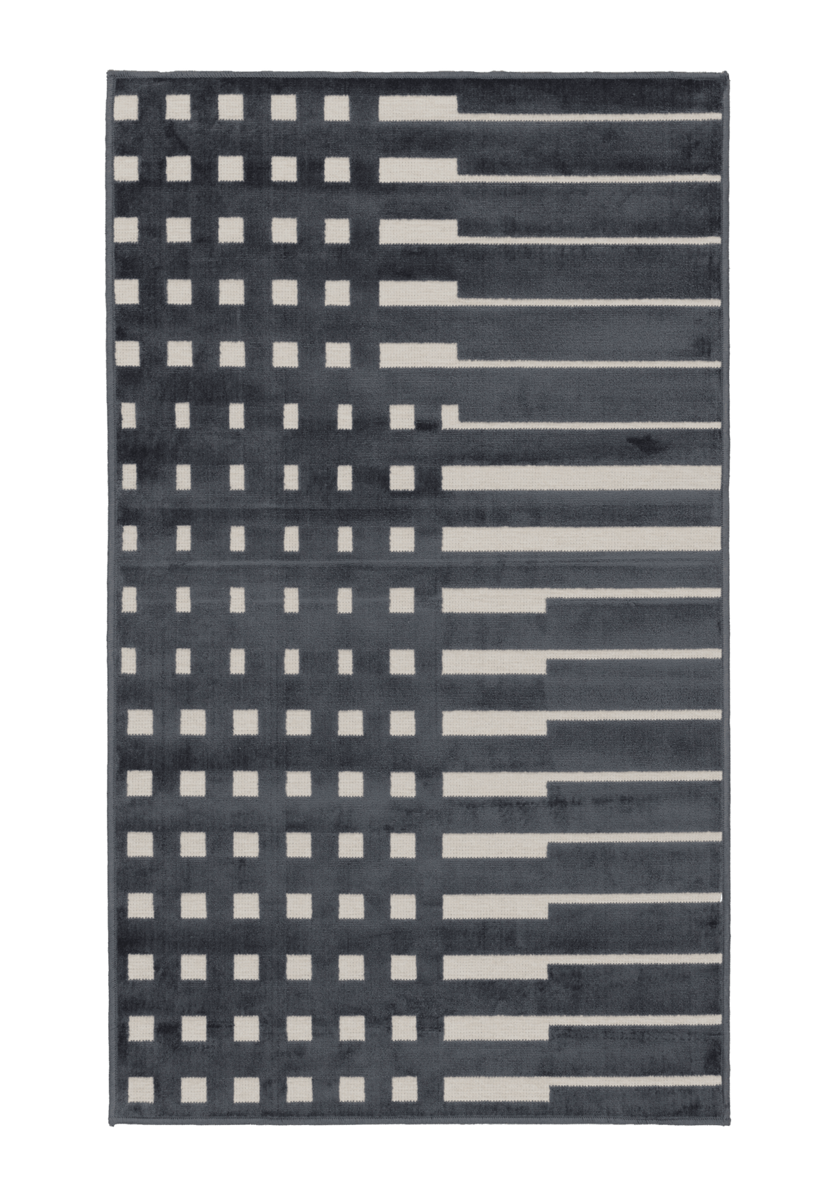 109420-9700; Vallila Ristikko-käytävämatto Antrasiitti / 68x110 cm 