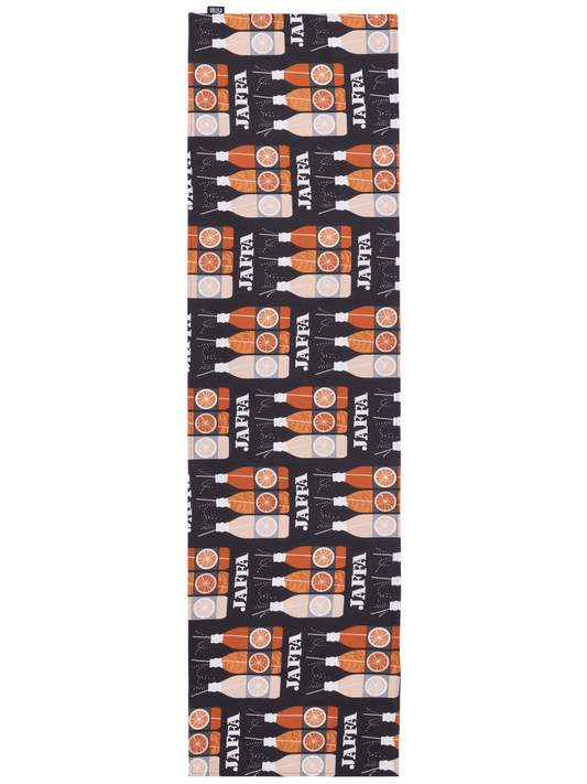 108791-9830; Vallila Jaffa-kaitaliina Harmaa-oranssi / 40x150 cm 