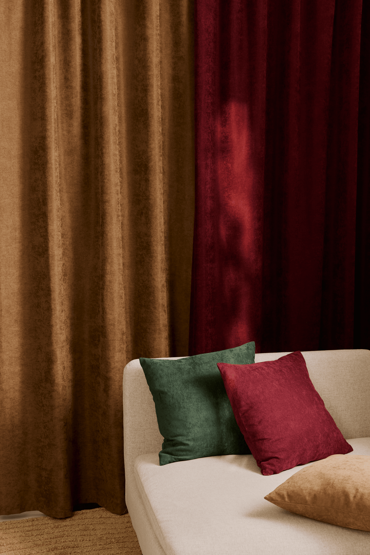 101140-1200_1; Vallila Royal-verho Mokka / 140x250 cm 