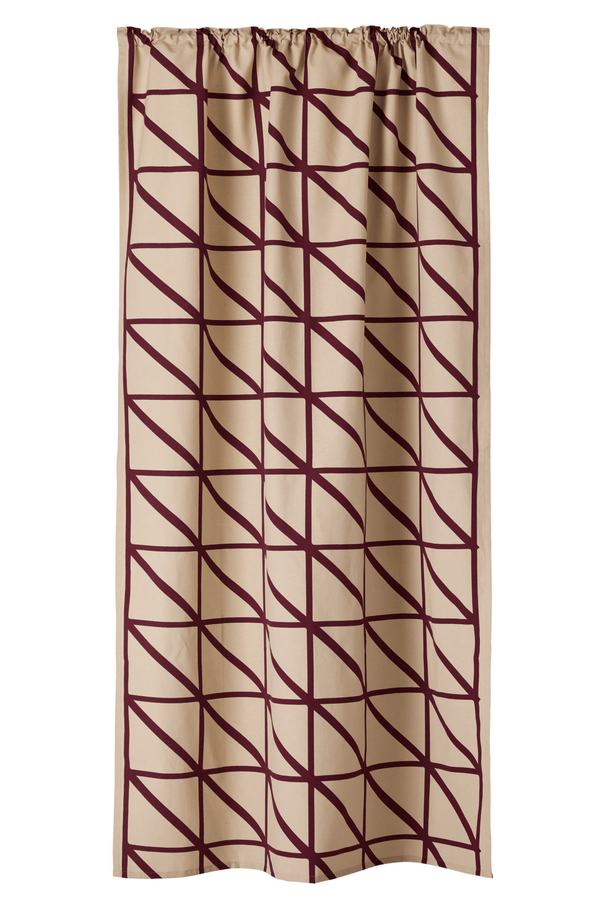 23310-23982-1049CU; Vallila Lucina-verho Beige-viininpunainen / 140x250 cm 