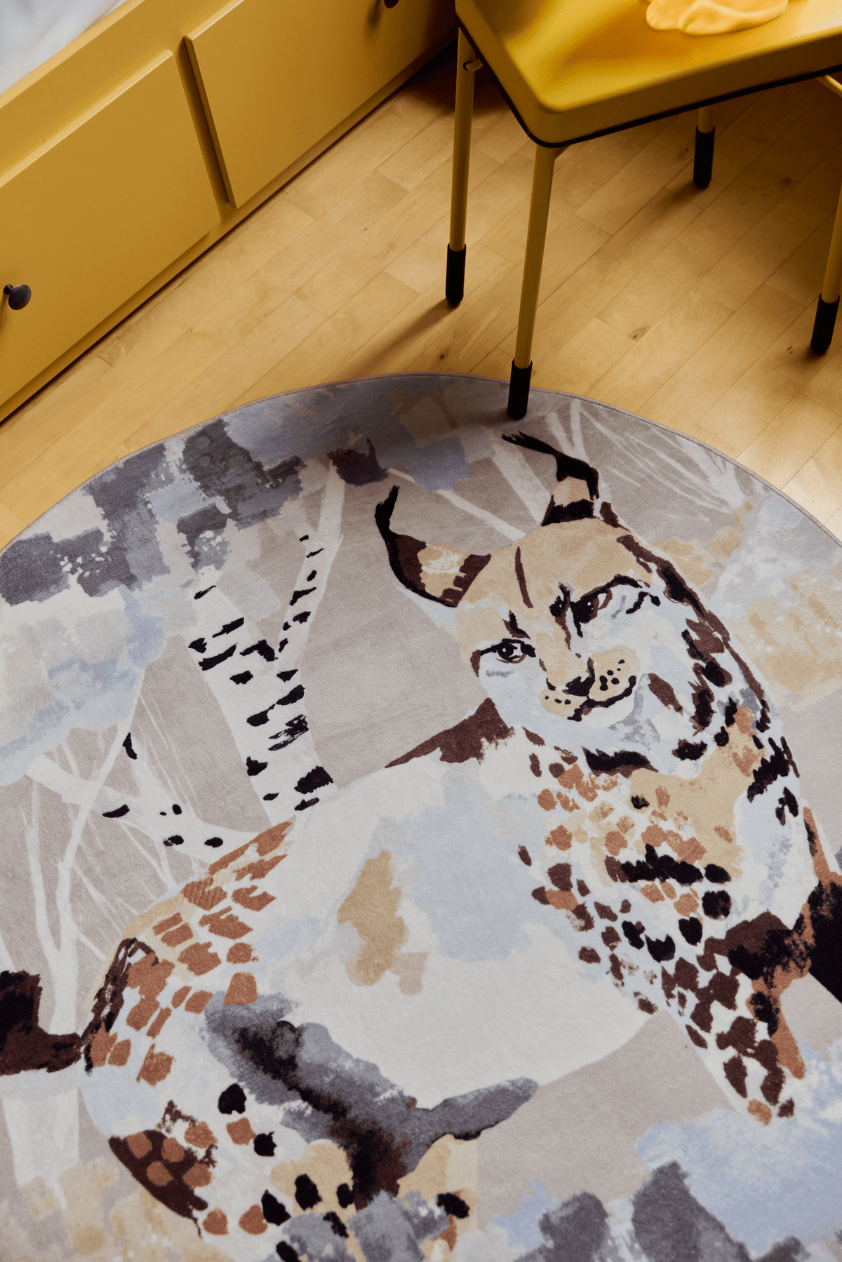 109342-1060_1; Vallila Ilves-matto Beige / Sininen / Ø120 cm 