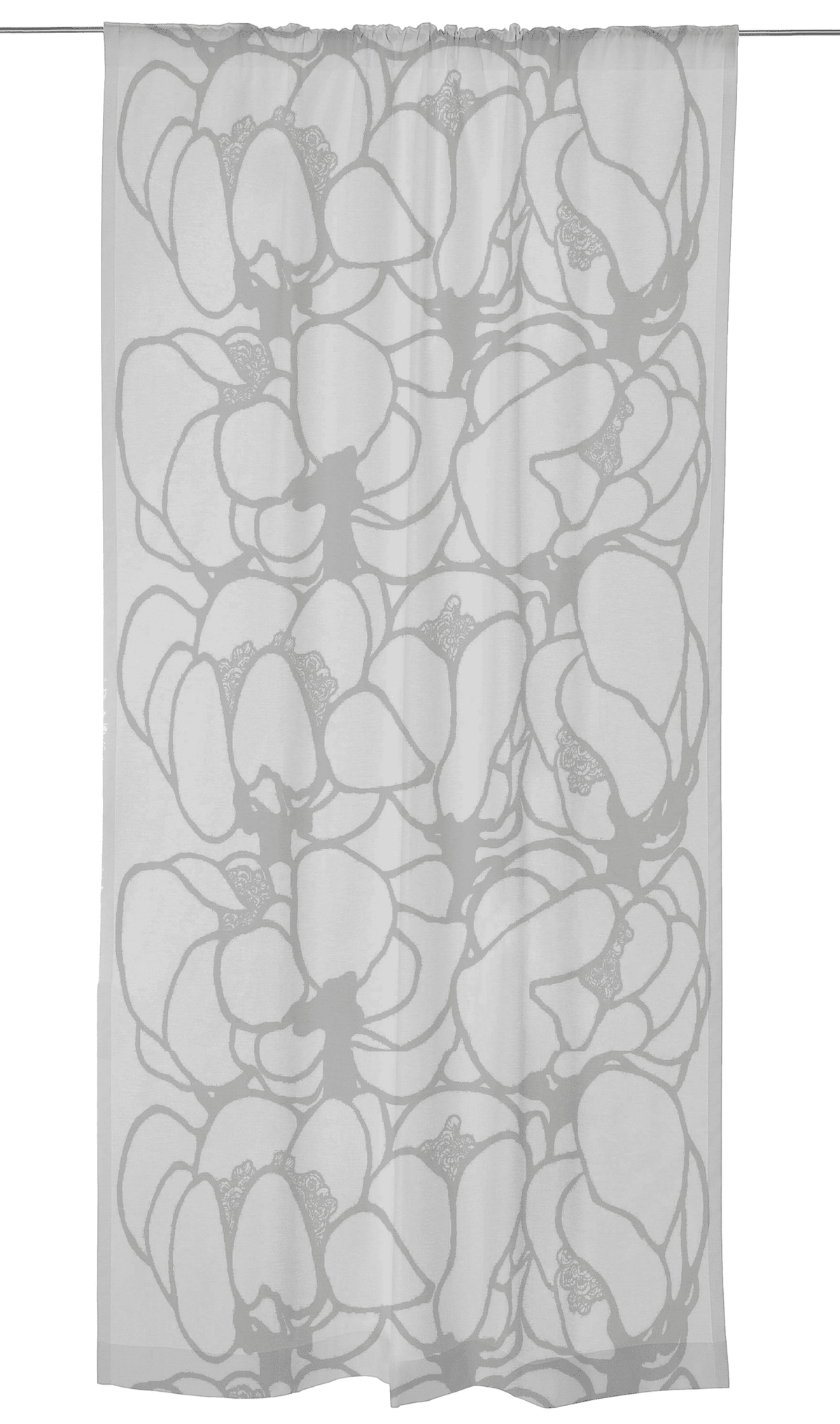 107217-168; Vallila Makeba-valoverho Harmaa / 140x250 cm 