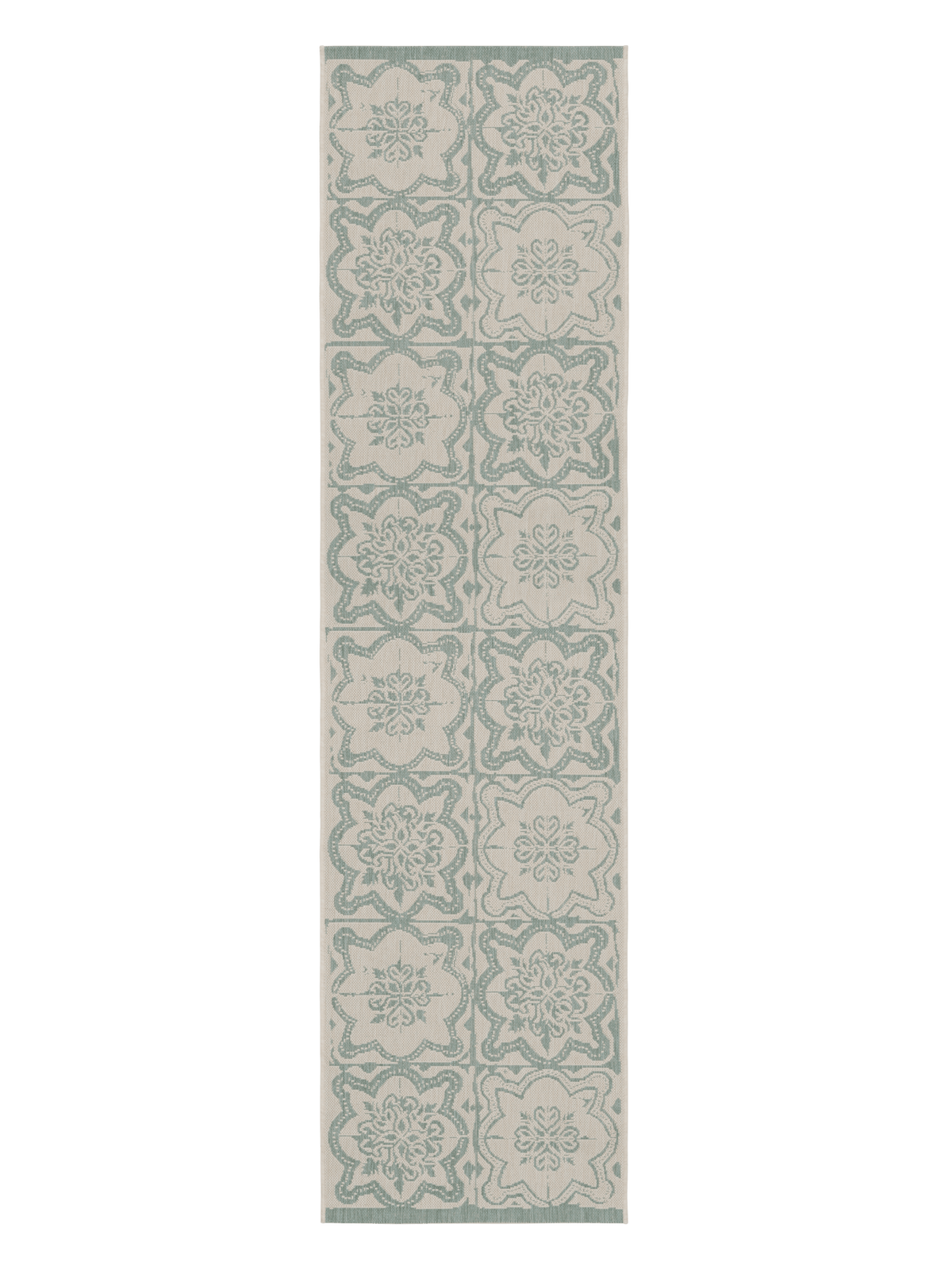 108595-7100; Vallila Kujakatti-käytävämatto Salvianvihreä / 80x300 cm 