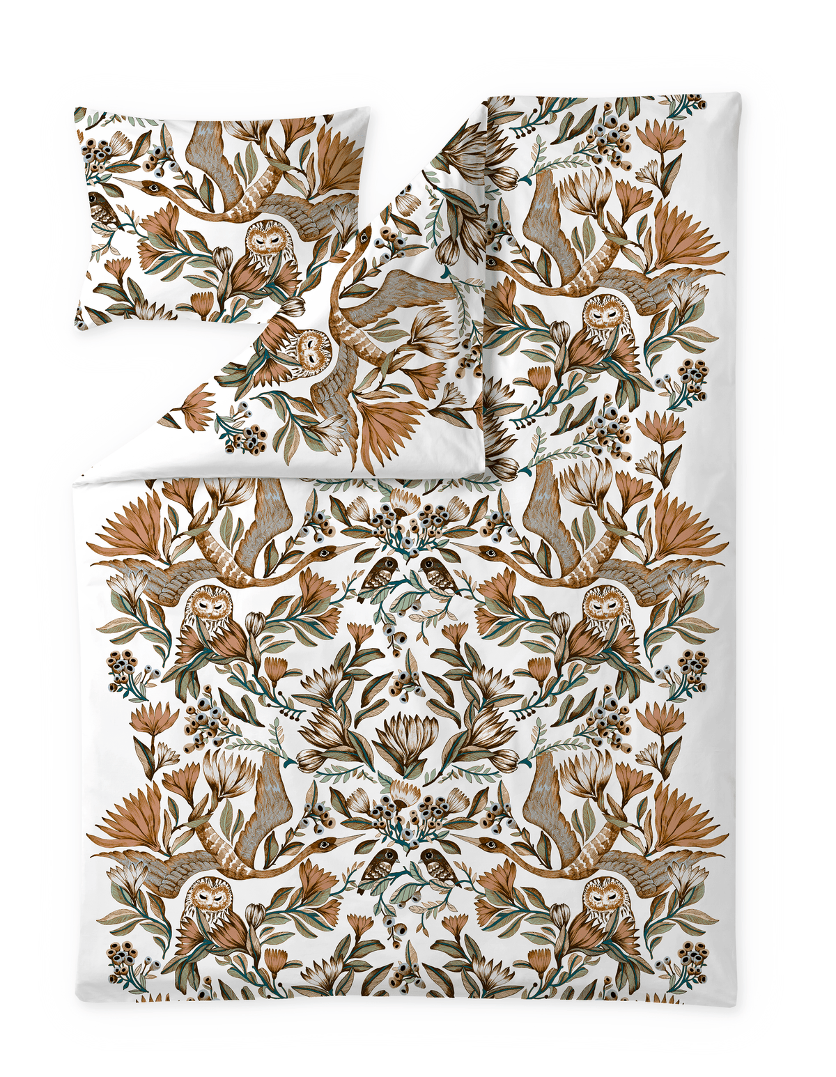 106825-2; Vallila Lemmittyni-pussilakanasetti Fudge / 150x210 + 50x60 cm 
