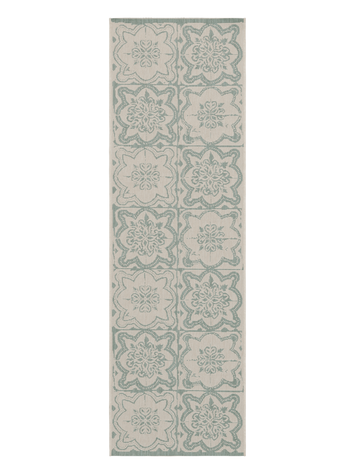 108594-7100; Vallila Kujakatti-käytävämatto Salvianvihreä / 80x250 cm 