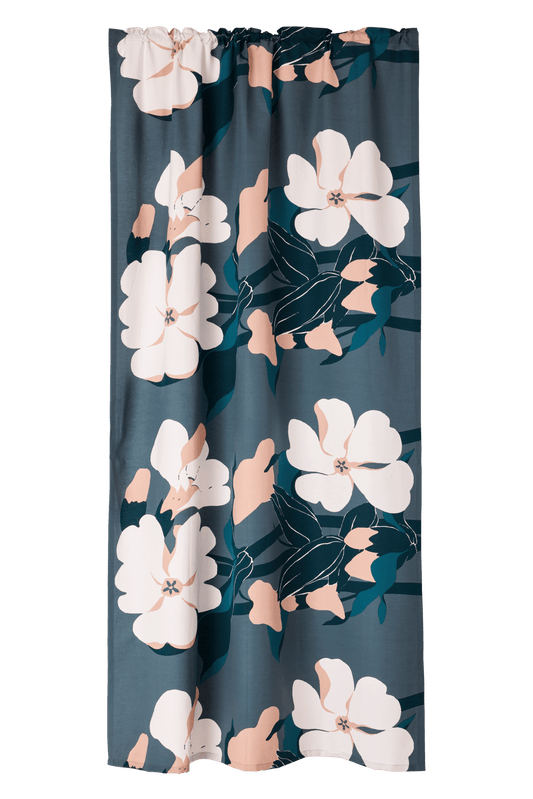 23310-051937-7900CU; Vallila Kukinto-verho Teal / 140x250 cm 