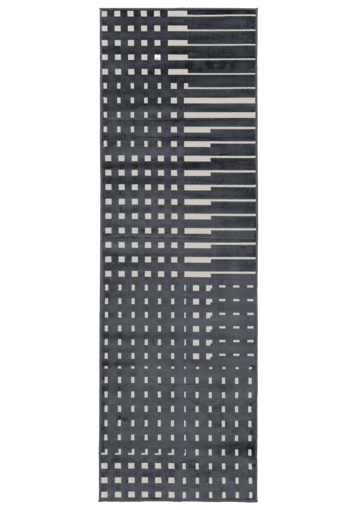 109421-9700; Vallila Ristikko-käytävämatto Antrasiitti / 68x220 cm 