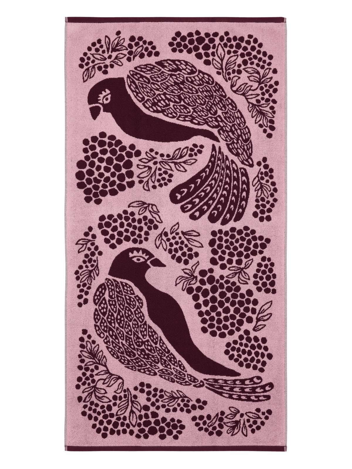 108999-4900_2; Vallila Viserrys-pyyhe Viininpunainen / 70x140 cm 