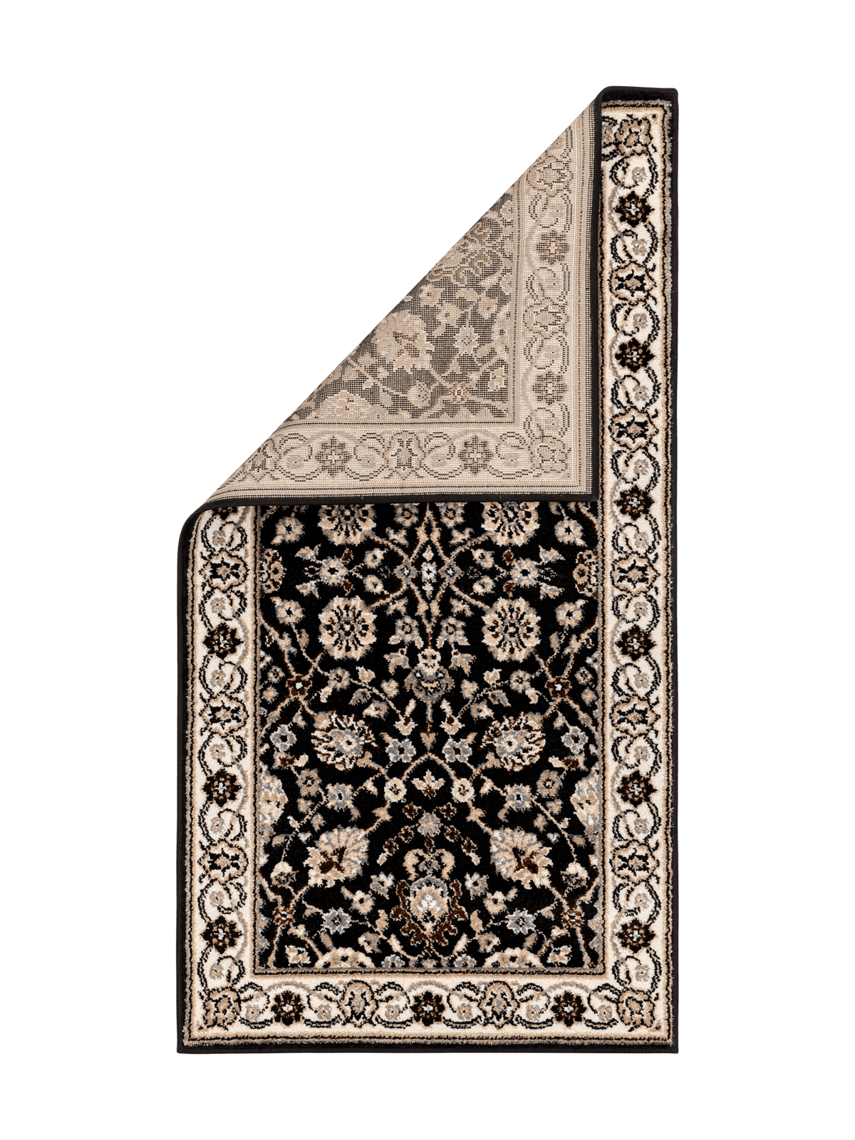 109269-9910_2; Vallila Kaneli-käytävämatto Musta-beige / 80x200 cm 