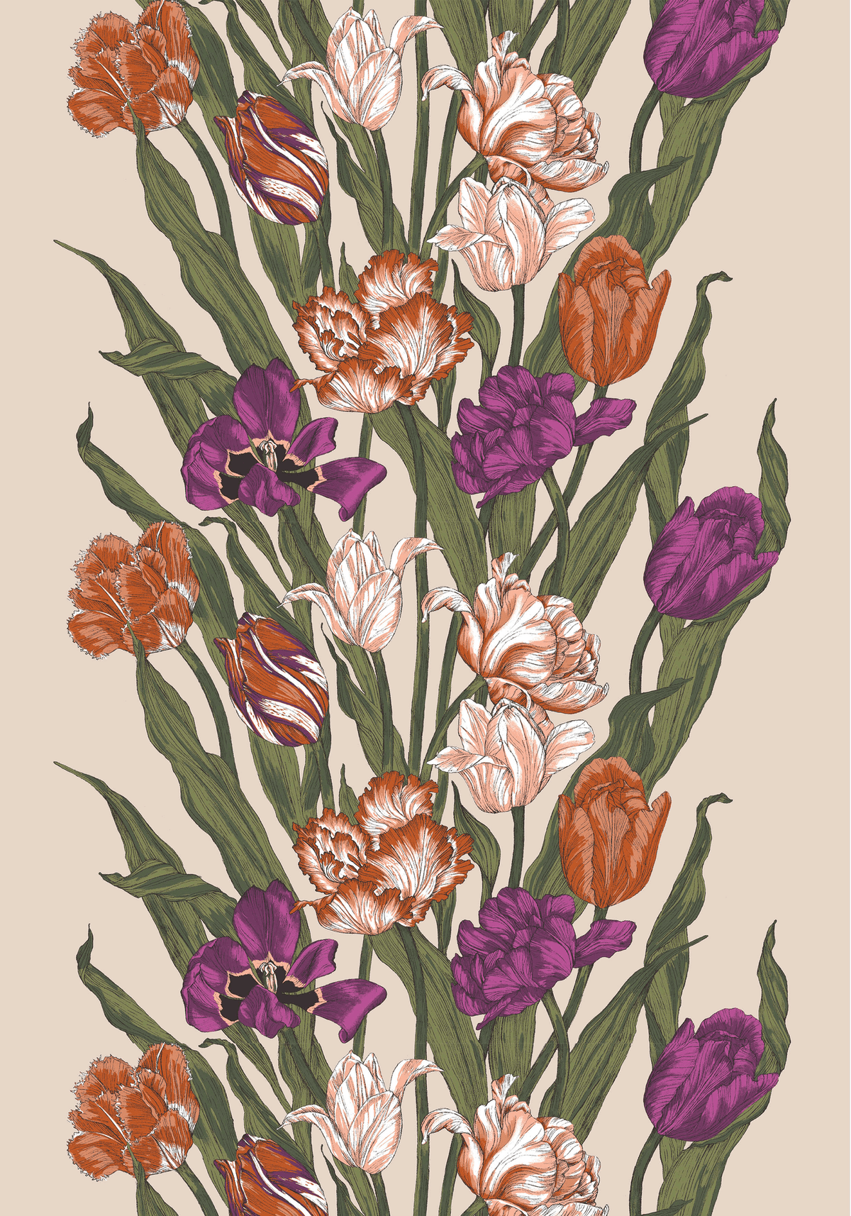 3013-101301-3750CT; Vallila Kukoistus-vahakangasliina Terra-violetti / 140x250 cm 